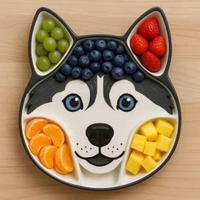 Home Cooking Dog Food - 강아지 이미지 테마 파티 요리 접시