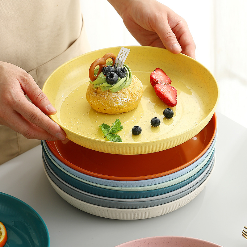 23cm 북유럽풍 밀짚 디너 접시 원형 가정용 과일 간 - Home Cooking Recipes 리뷰 및 가격