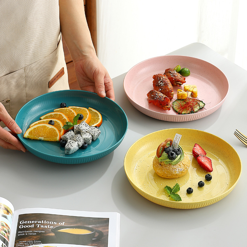 23cm 북유럽풍 밀짚 디너 접시 원형 가정용 과일 간 - Home Cooking Recipes 리뷰 및 가격